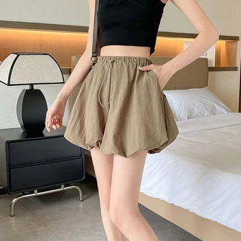 Französisch weites Bein Shorts Frauen Sommer lässig Mode Streetwear Cargo Shorts hohe Taille lose alle passen zu einer Linie Damen Shorts neu — изображение 4