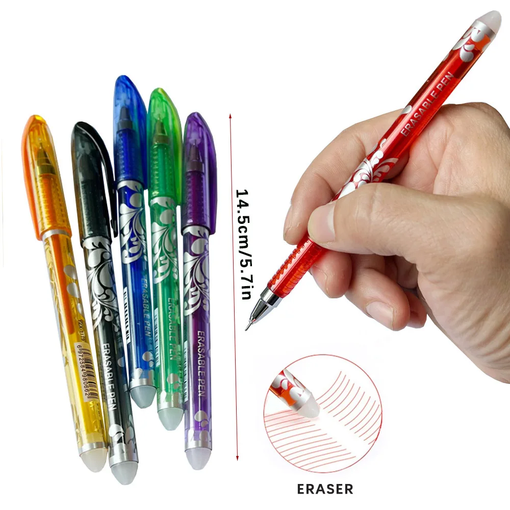 16pcs Magic Erasable Gel Pens Creativity Bottle Erasable Student Neutral Pens 0.5mm 6 Colours Student Office School Stationery 6
