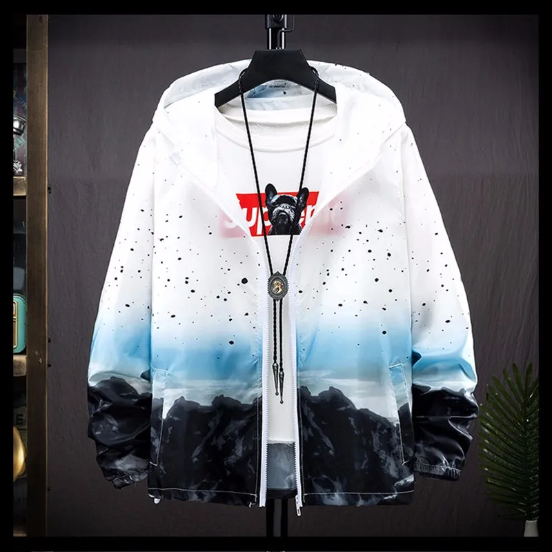 

Fashion Printed Loose Jacket Women Summer Windbreaker Female Thin Coat Sportwear Beach Sun-protective Blouse