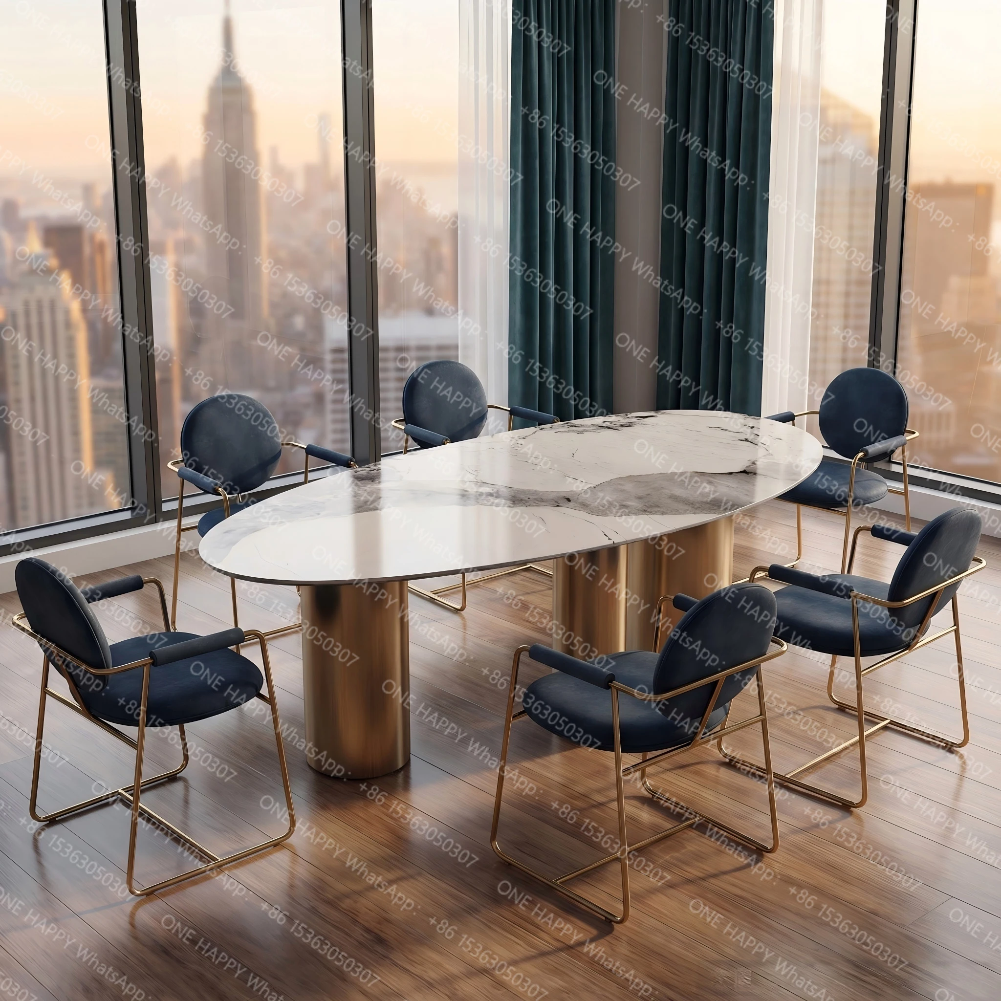 Custom Italian Marble Luxury Dining Table 1