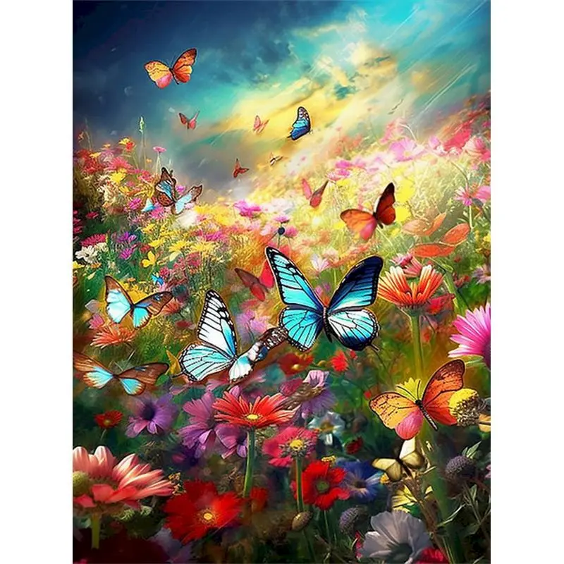 Painting Numbers Canvas Butterflies  Paint Numbers Pictures Butterflies -  Oil Paint - Aliexpress