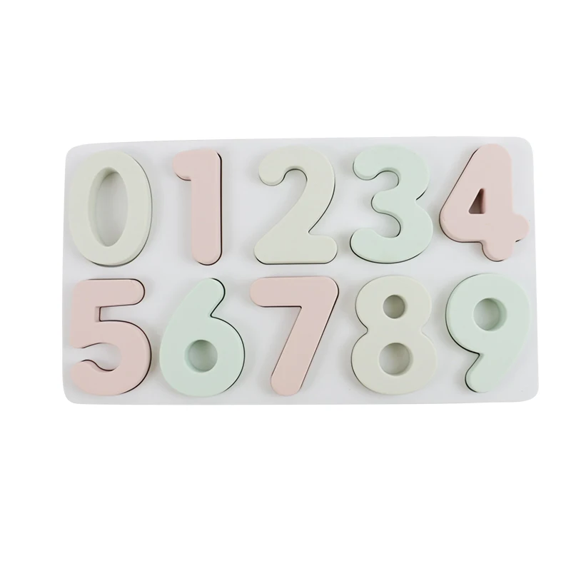 Silicone Baby Kid Toddlers Boys Number Learning Puzzles Board Toy Ideal of Educational Matching Game for 3 4 5 Years Old 3