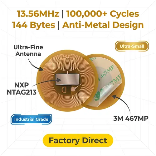 Diameter 6mm NXP NTAG213 NFC Tags  Programmable RFID Stickers Round Waterproof Flexible FPC NFC Labels for Phones Wearables - Image 3