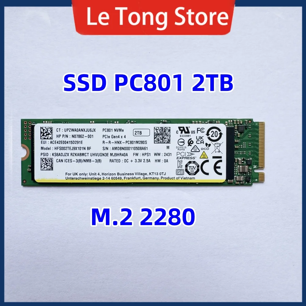 「即売・新品」SK hynix PC801 512GB Gen4 M.2 SSD SK Hynix 512GB PC801 M.2 NVMe PCIe Gen4x4 SSD Solid State