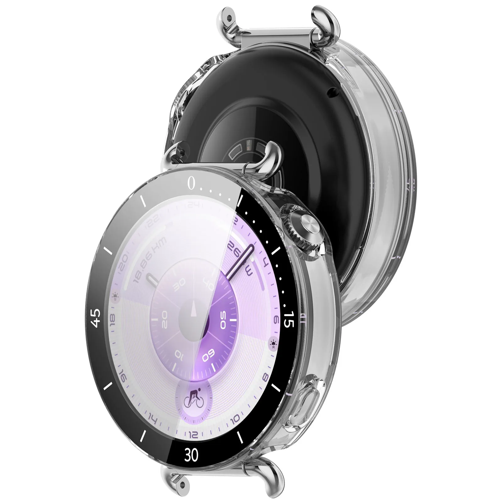 Premium Tempered Glass Film and Protective Case for Smartwatches - Official Scale Screen Bumper Cover