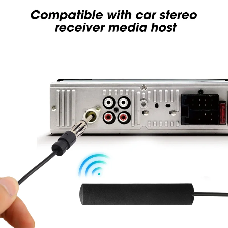 5/3m Car Electronic Radio Antenna Front Windshield Car AM FM Radio Antenna  Signal Amplifier Booster 12V Universal Antena Booster
