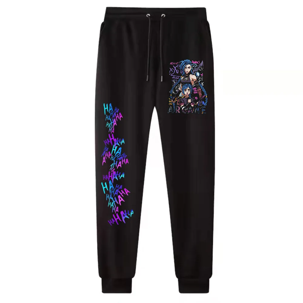 Hot Anime Arcane-Jinx Pants Man Woman  Harajuku  Streetwear Trousers 4