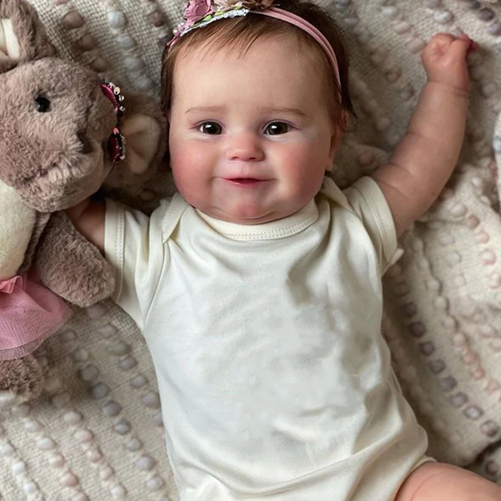 

50Cm Full Body Silicone Bebe Reborn Doll Maddie Baby Girl Hand-Detailed Painting with Visible Veins Lifelike 3D Skin Tone Gift