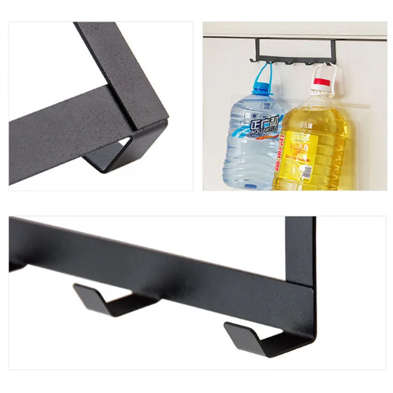 

Hooks Over The Door 5 Hooks Home Bathroom Organizer Rack Clothes Coat Hat Towel Hanger Bathroom Kitchen Accessories Holder Rack