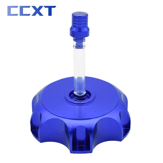 Tappo Serbatoio Moto Con Sfiato - 3 Pezzi In Lega Alluminio Per Carburante, Rosso/Blu/Oro - Foto 7