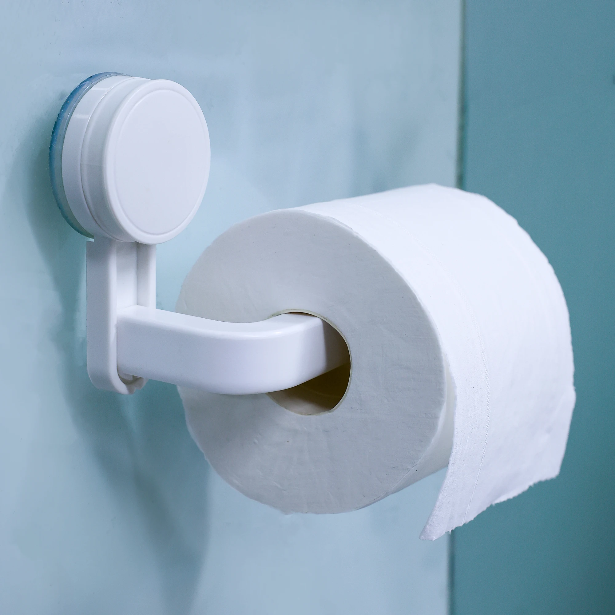 Towel Rack Seamless Wall-absorbing Towel Bar Paper Towel Holder Toilet Roll Holder Creative Bathroom Punch-free Paper Storage Rack