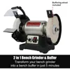 8 inch Dual Speed Bench Grinder & Buffer, Professional Low High Speed Bench Grinder Buffer with Cast Iron Base TDS-200DS 5