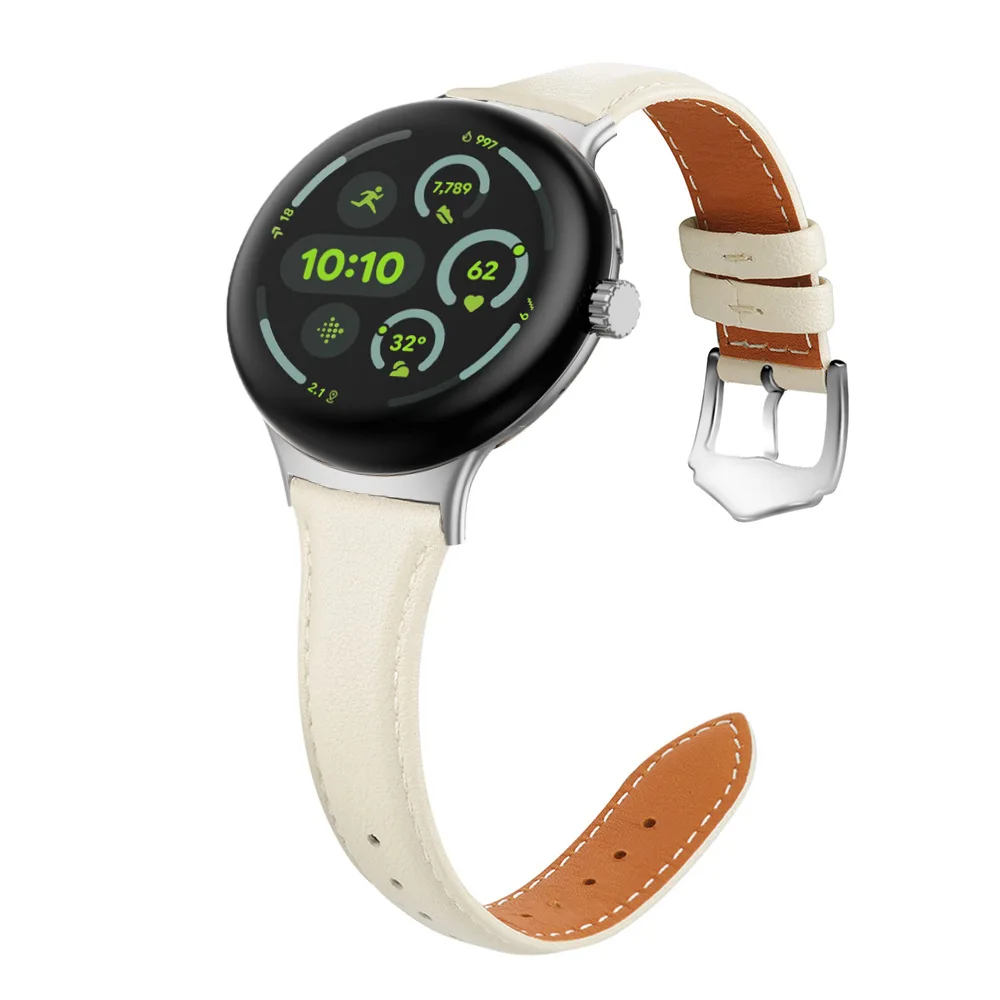Elegant Genuine Leather Watch Strap with Water Drop Buckle – Fashion Small Waist Design