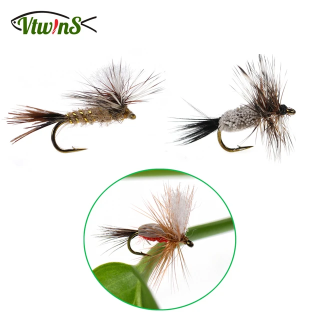 The Fly Fishing Place Adams Classic Trout Dry Fly Fishing Flies - Set of 6  Flies Size 12