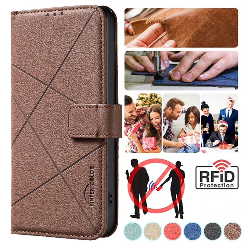Premium Wallet Flip Cover: Anti-Theft Magnetic Shockproof Case