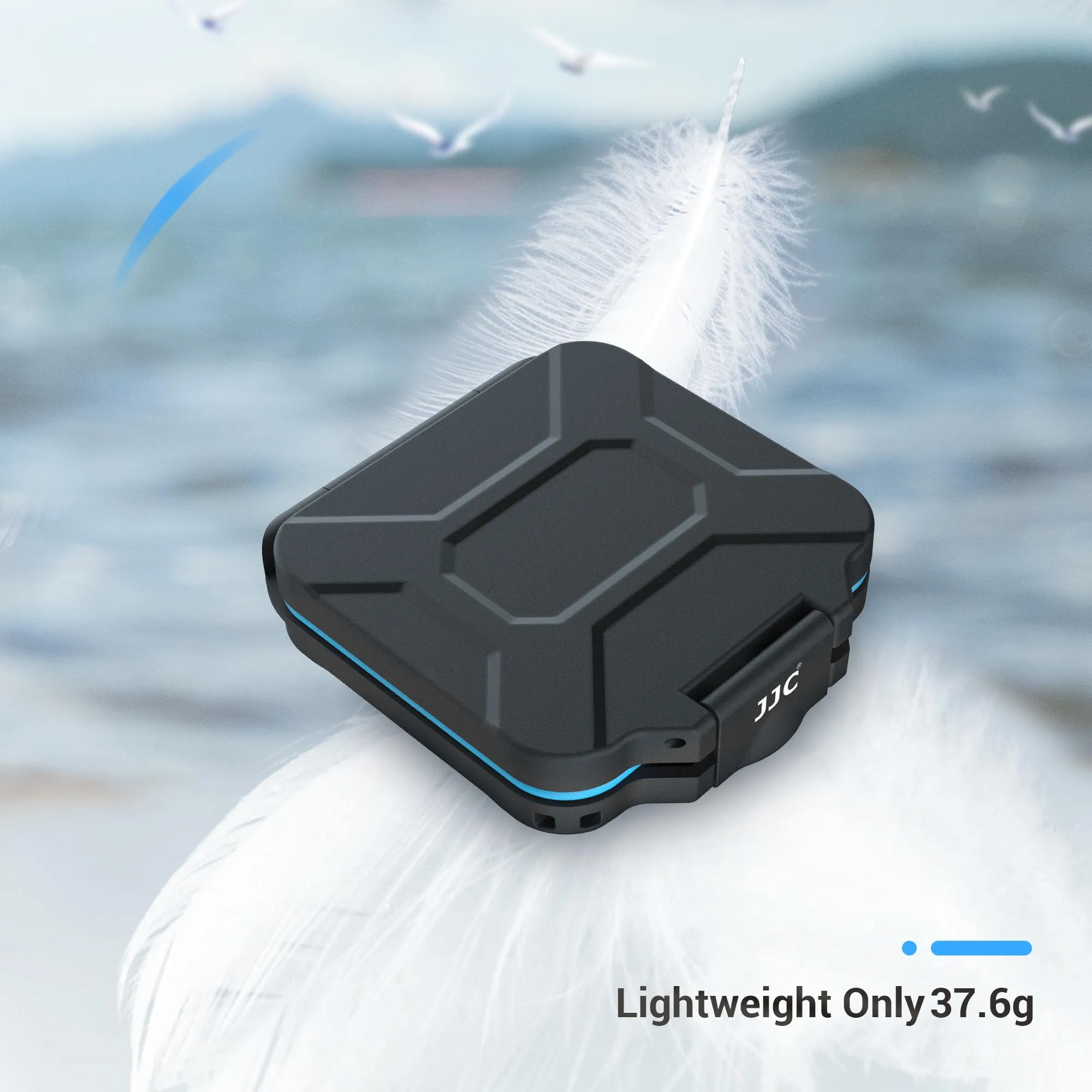 Jjc-waterproof Memory Card Storage Box Titular do Cartão de Memória Micro sd Case Shockproof Eva Foam Pad Hard Shell Microsd - Imagem 2