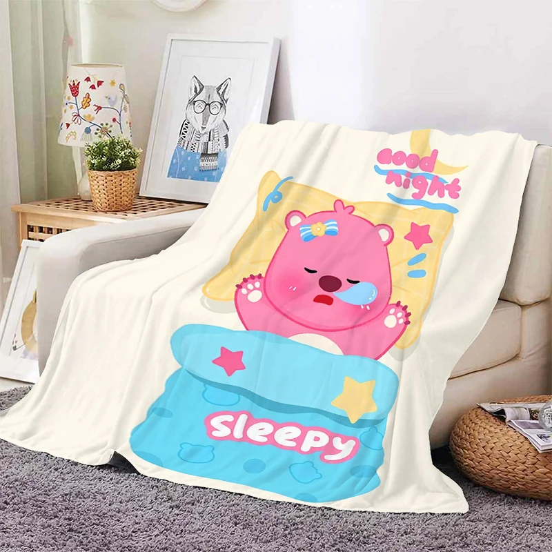 

Fluffy Soft Blankets for Winter Loopys Warm Sofa Knee Bed Camping Custom Decorative Fleece Blanket King Size Microfiber Bedding