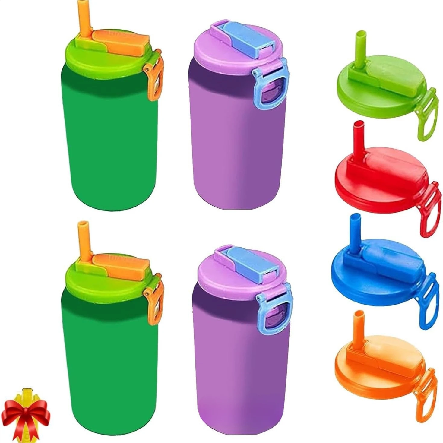 Travel Soda Lid Soda Lid Cover Reusable Silicone Lids with Straws Bpa-free Covers for Standard Beverage Cans for Picnics silicone stretch lids drink cup lids