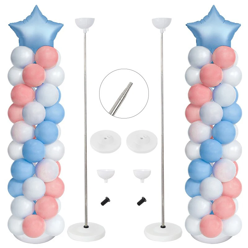 Balloon Telescopic Stands Adjustable Balloon Column Kit Wedding Birthday Party Graduation Decoration Poles