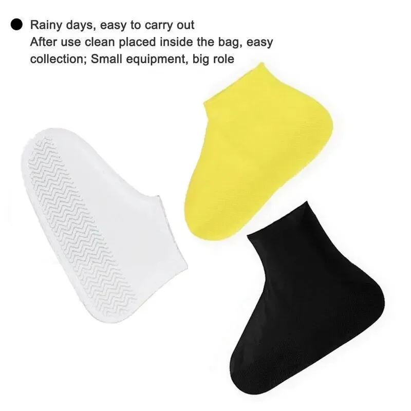 Unisex Waterproof Non-Slip Silicone Rain Boot Covers - Reusable & Wear Resistant