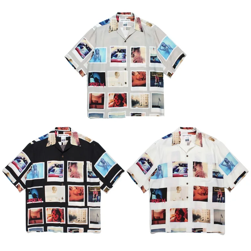 Summer WACKO MARIA 23ss Hawaiian Shirt Men Women Printed Short Sleeve Tops