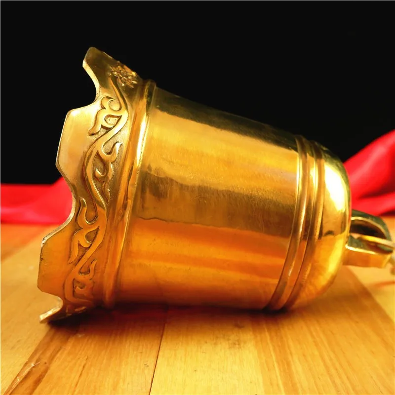 Pure copper Eight Immortals Buddhist Artifacts Temple Copper Treasures Copper Pendant Peace Small Bell Home Door Decoration, 1Pc