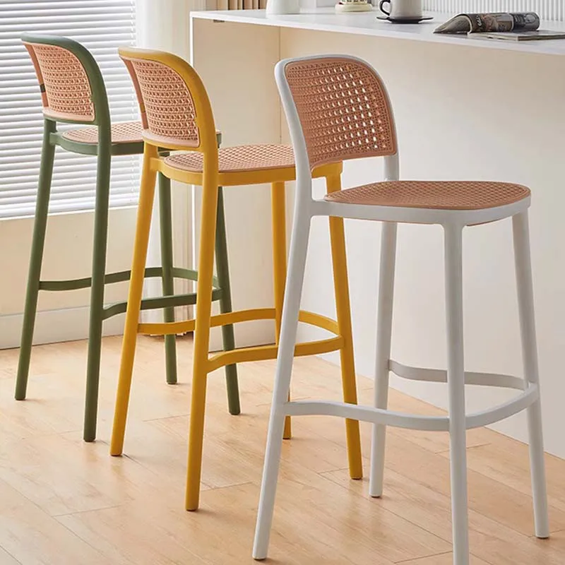

White Stylish High Chair Stool Lounge Ultralight Kitchen Green High Chair Stool Nordic Bistro Tabouret De Bar Modern Furniture