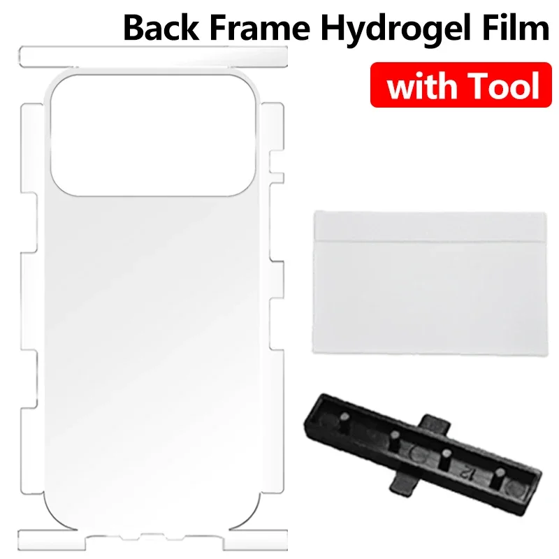 Back+Frame Hydrogel Film For iPhone 17 17Air 17Pro Max Clear Full Protection Border Side Back Protector Soft Films Not Glass 6