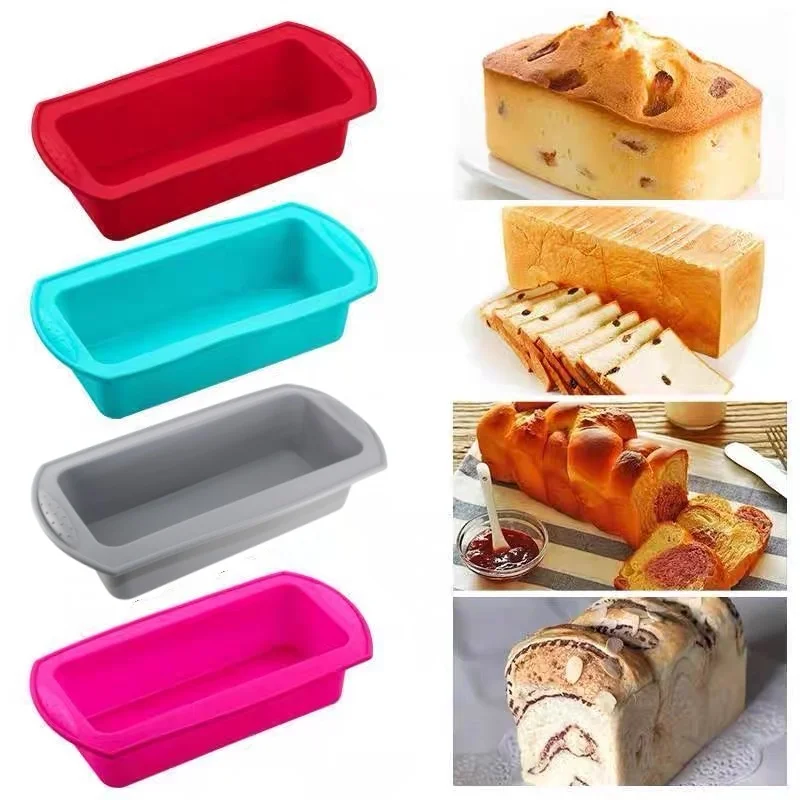 

Cake Mold Rectangular Bread toast Reusable Silicone Mold Baking Pastry Tools for making cookies chololcate Kitchen Cooking Tools