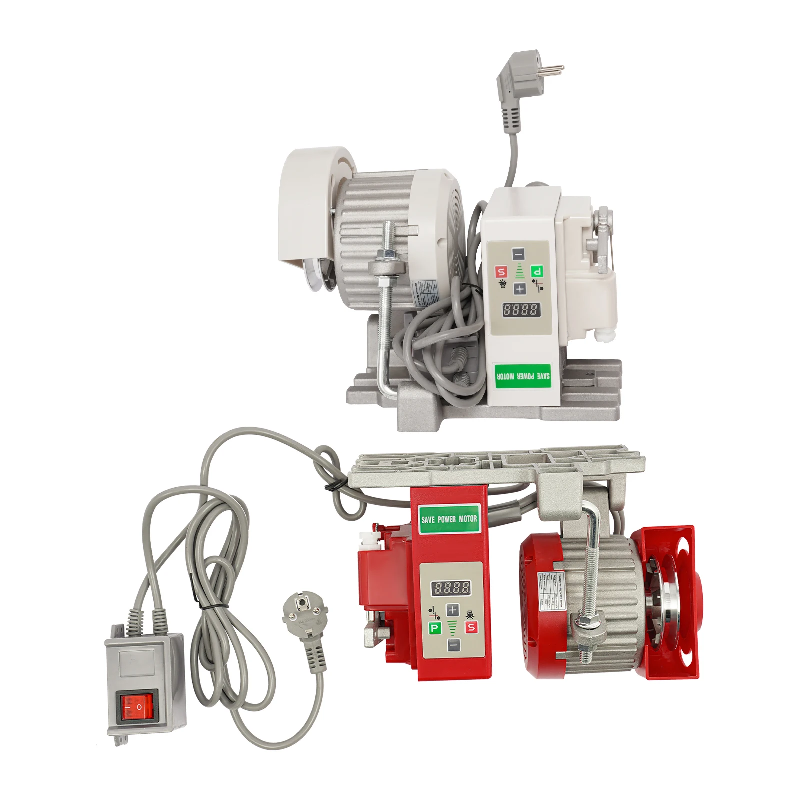 550 W industrieller bürstenloser Servomotor, Nähmaschinenmotor, energiesparend, AC 220 V, 3/5 PS, 200–6000 U/min, mit Riemenabdeckung, Geschwindigkeitsanzeige – Detail 9