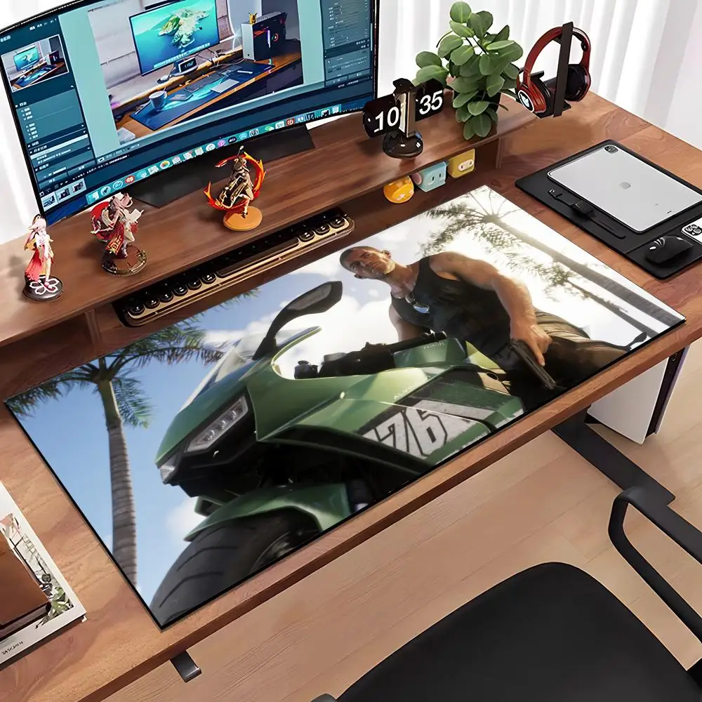 Large Anti-Slip Rubber Gaming Mouse Pad – Durable Desk Pad with Thick Seam Edge