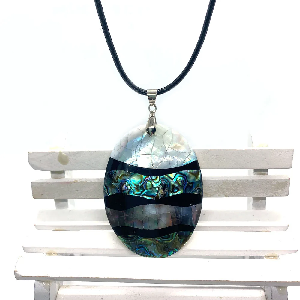 Natural Abalone Shell Necklace Shell Seashell Stitched Mother of pearl