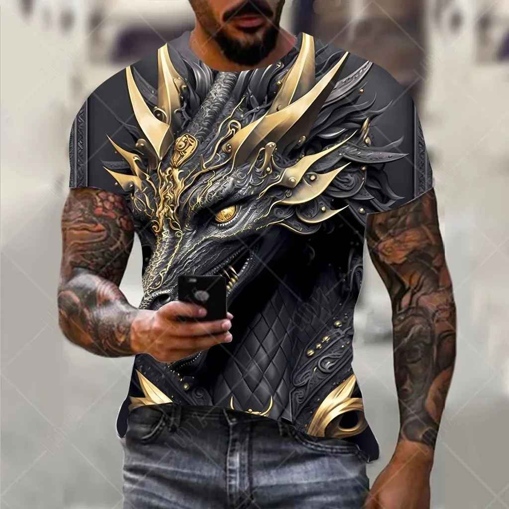 Men-s-Dragon-T-shirt-Fashion-3D-Printed-T-shirt-Animal-print-short ...