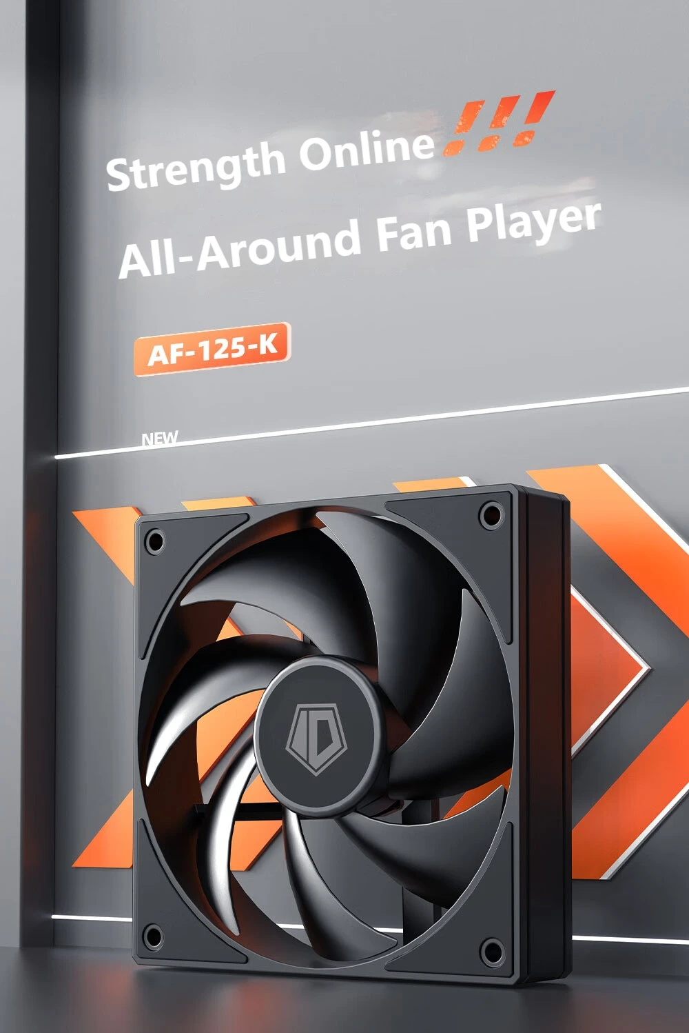 ID-COOLING AF-125 120mm FDB Bearing PWM Silent Fan, High Airflow Cooling for CPU