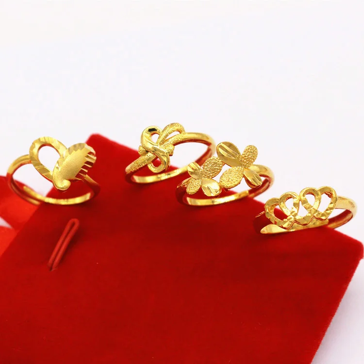 

Регулируемое модное Латунное позолоченное кольцо, обручальное кольцо для женщин с имитацией любовной бабочки