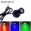 DC12V RGB LED Spotlight Room Decor Adjustable Luminous Colour Mini Ceiling Spotlight Showcase Spot 1W Black Silver White Finish 1