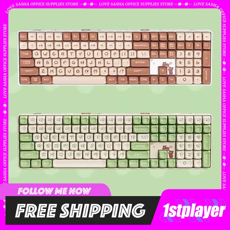 1 шт., беспроводная Механическая перезаряжаемая Клавиатура 2,4 ГГц Type-c