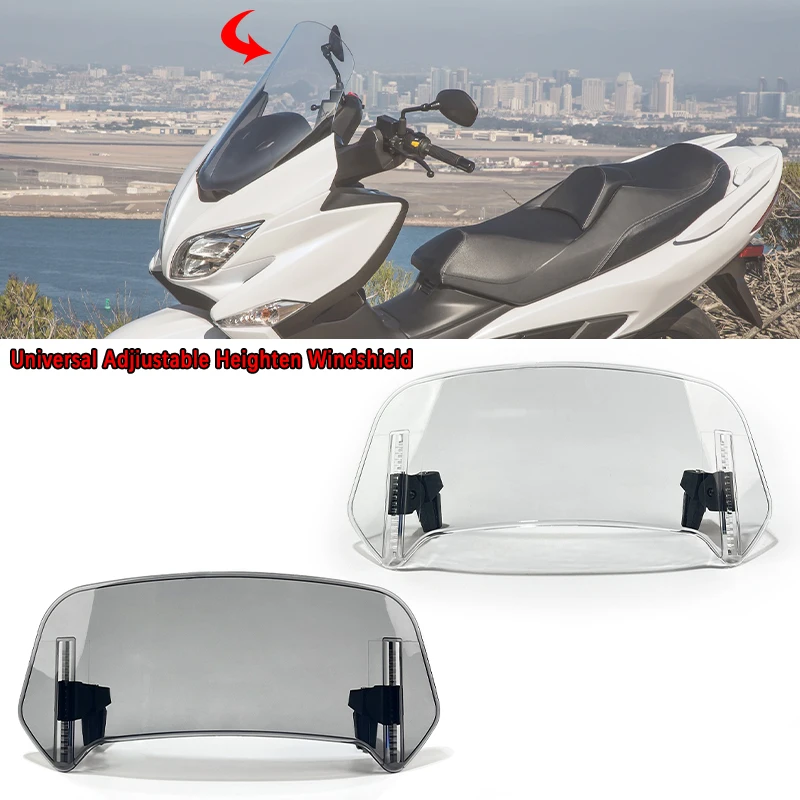 MotorcycleWindshieldExtensionSpoilerWindscreenAirDeflectorFit