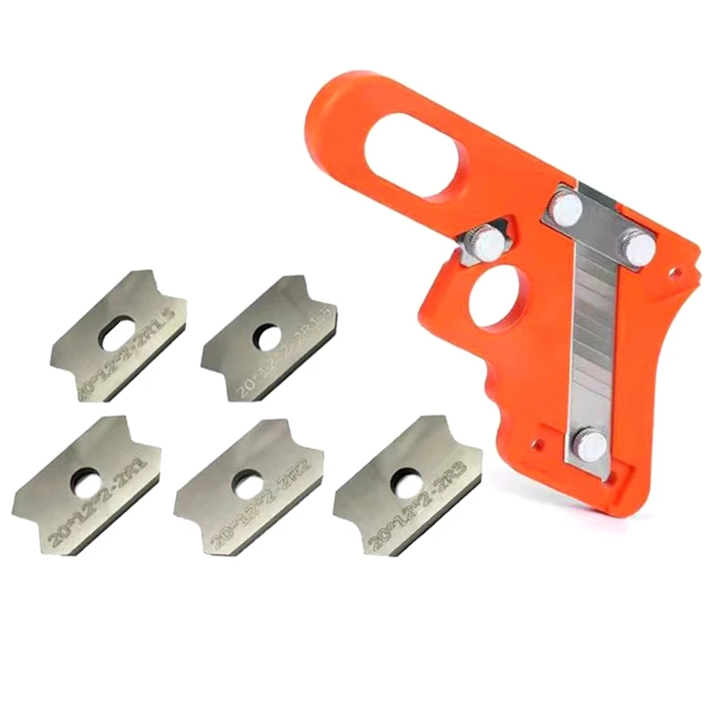 

Woodworking Edge Banding Trimmer Plastic+Metal Orange Manual Wood Edge Chamfer Burr R1 R1.5 R3 For Quick Wood Trimming