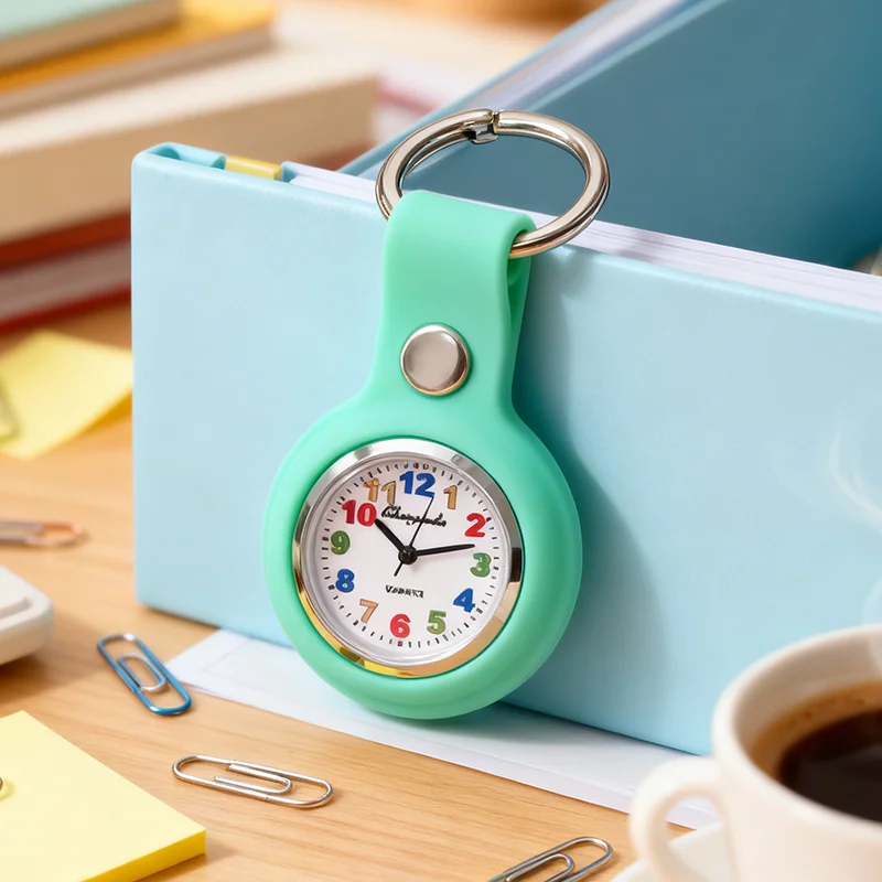 children boys students women men Silicone Keychain pocket Watch