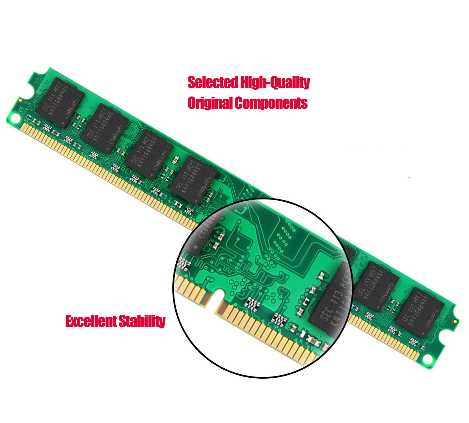 도매 DDR2 2GB 데스크탑 메모리 Ram 533 667 800Mhz PC2 5300 6400 1.8V 240Pin 비 ECC DIMM 메모리 Ram 모든 마더보드
