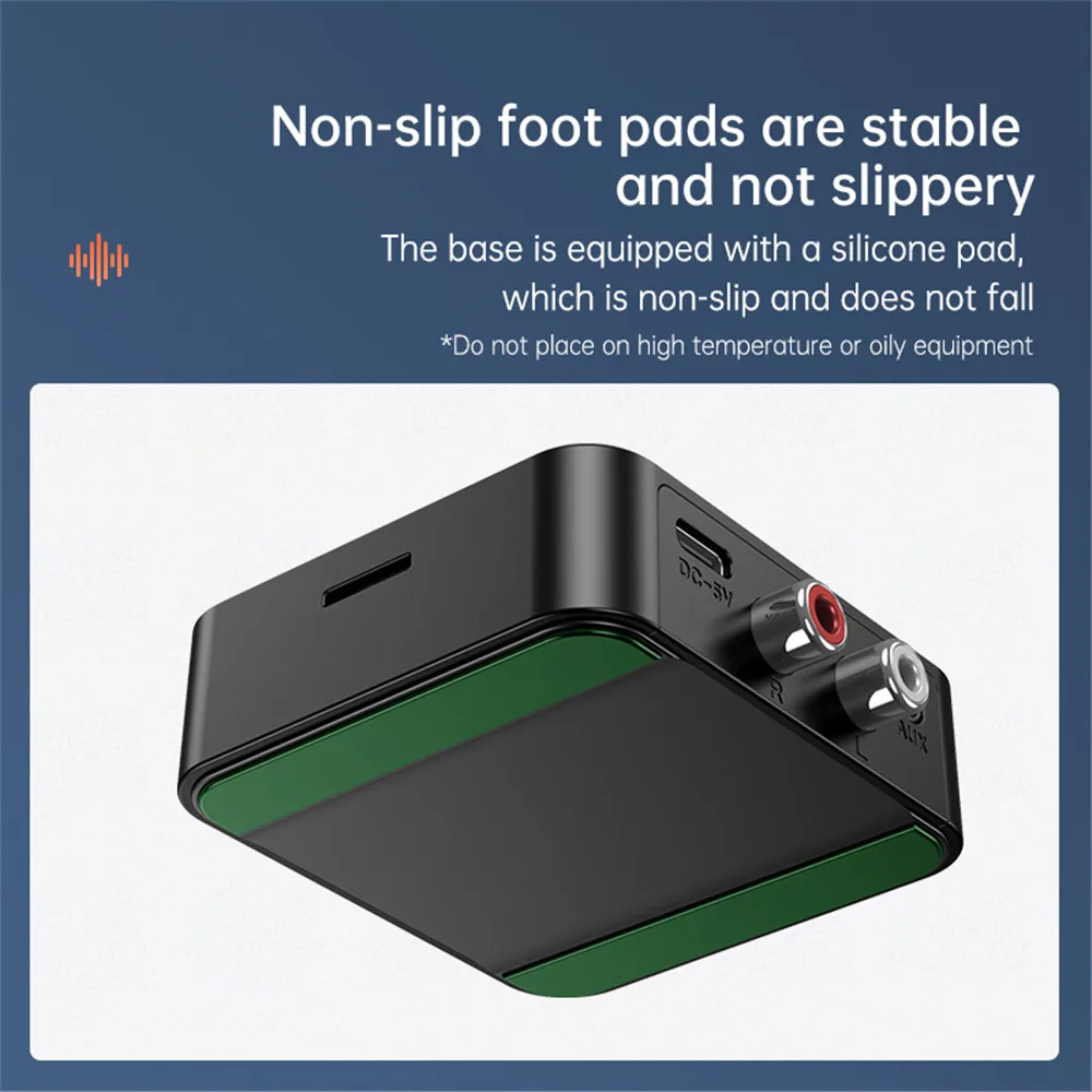 Wireless Bluetooth 5.0 3D Stereo Music Audio Adapter TF Card R/L RCA 3.5mm AUX Jack for Car kit Wired Speaker Headphone