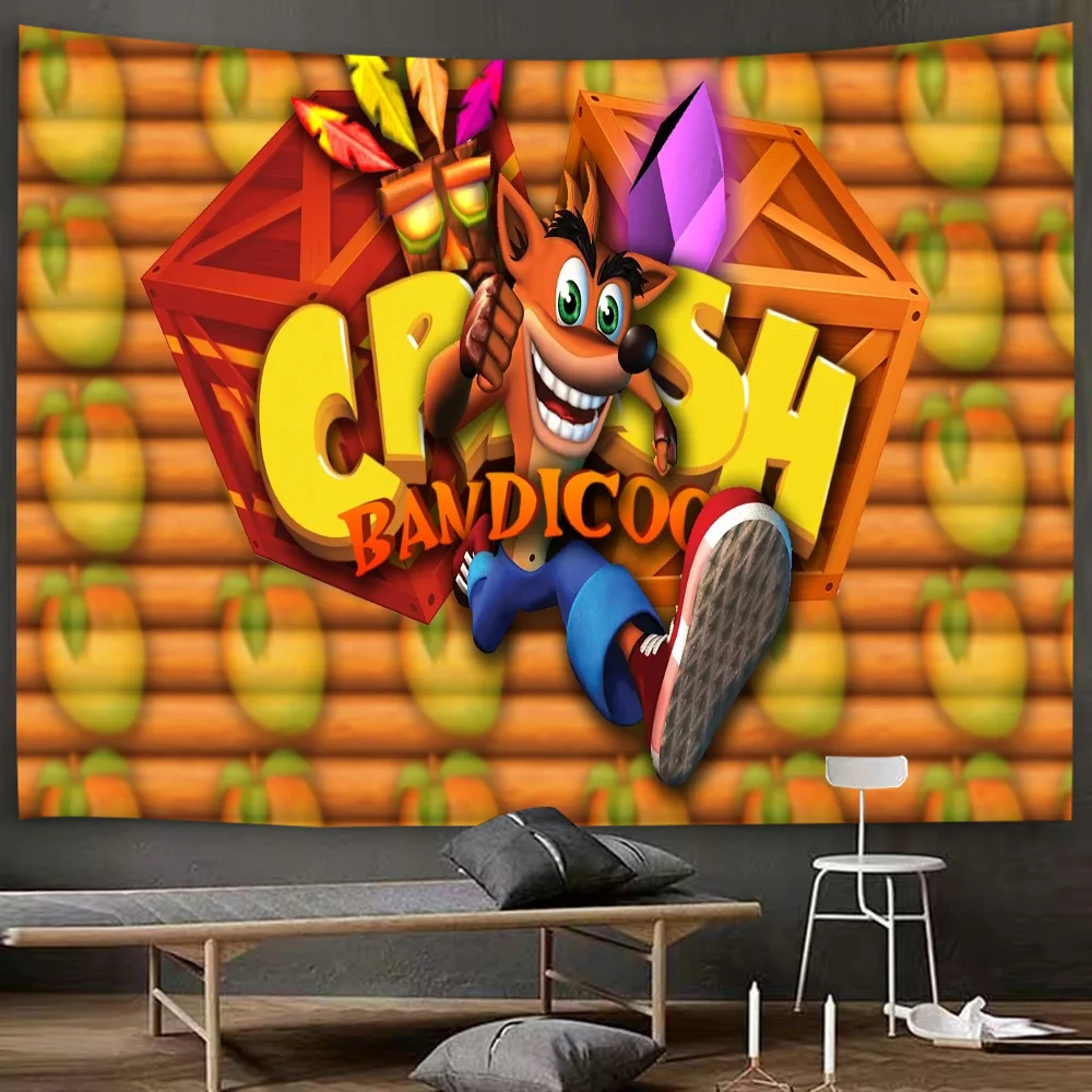 Crash Bandicoot Thema Geburtstag Party individuelle Dekoration Hintergrund Tuch Cartoon Stil Pull Flag Hintergrund Dekoration Veranstaltungsort – Detail 14