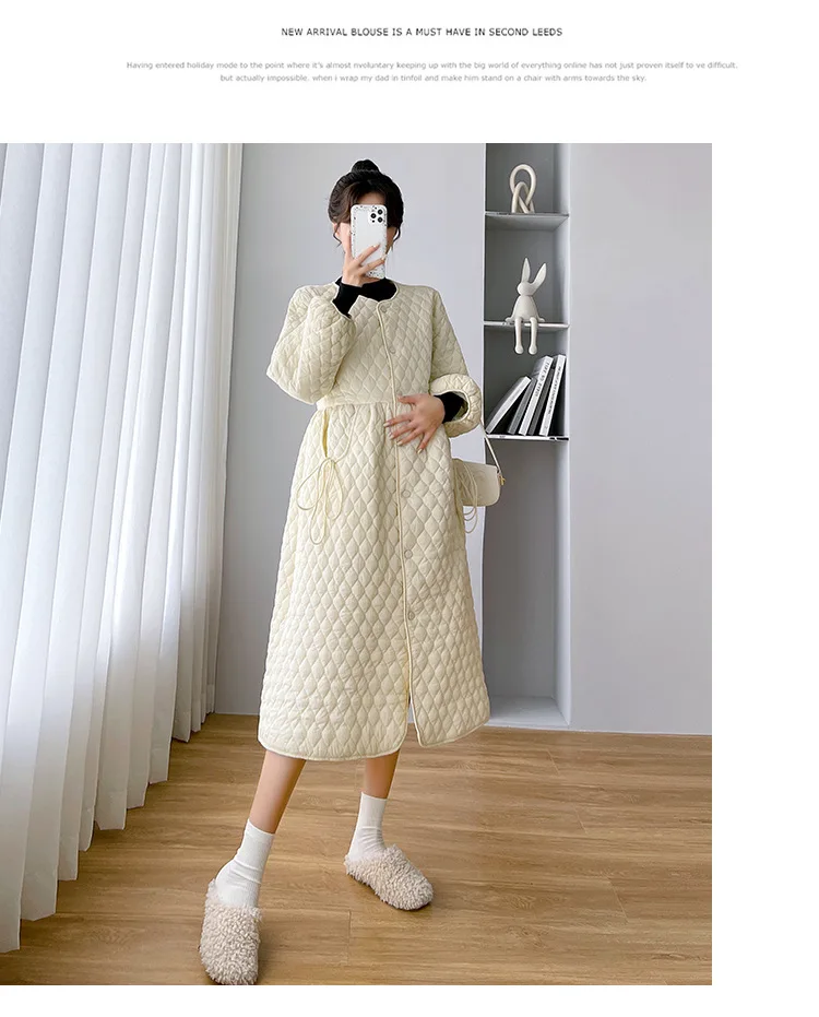 Pregnant Women's Winter Suit Cotton Coat Loose, High-Grade, Belly Covering Cotton Coat Is Foreign