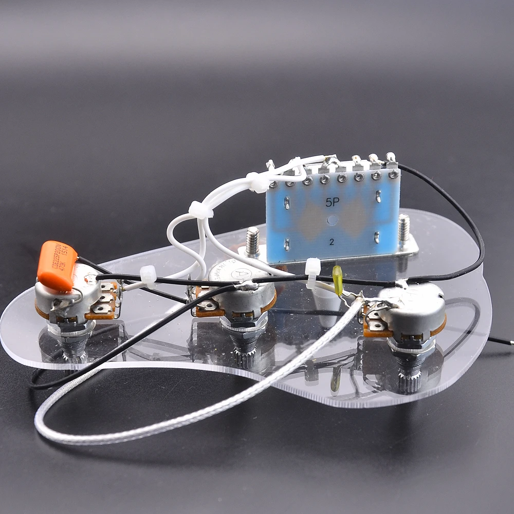 

3x250K кастрюли + 5-ходовой переключатель + гнездо электрогитары жгут проводов для ST