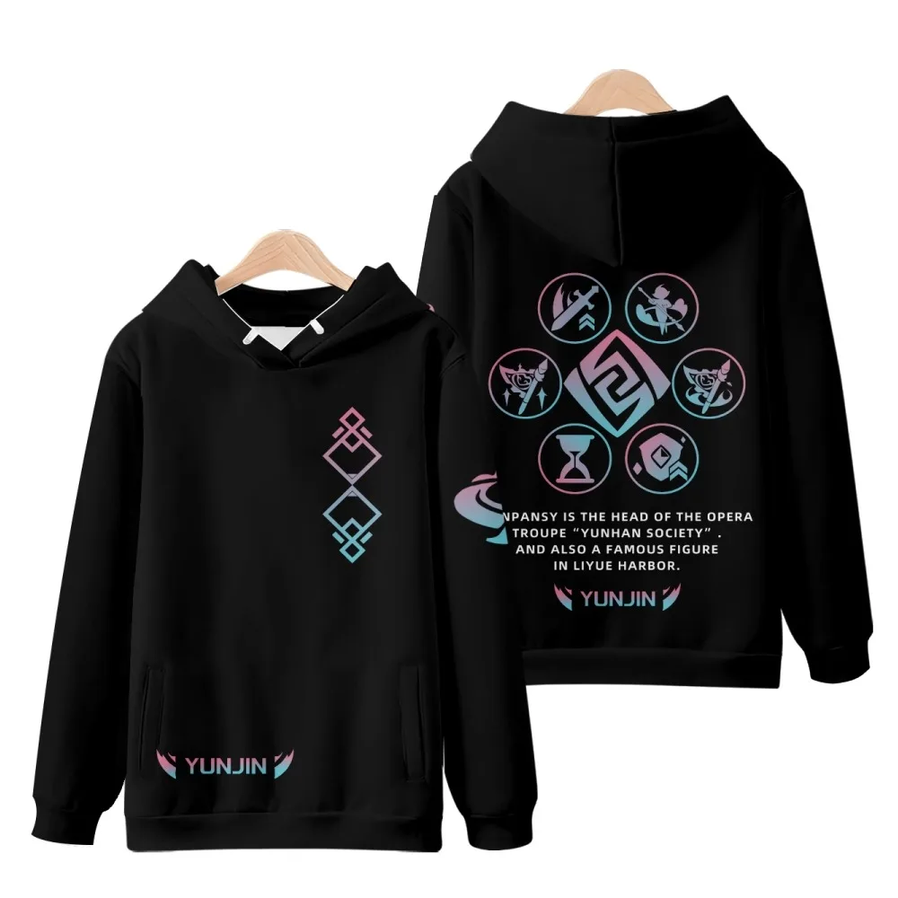 

3D genshin Impact printed YUN JIN cosplay hooded Sweatshirt Women/Men Casual Hoodie harajuku casual hoodies men hoodi