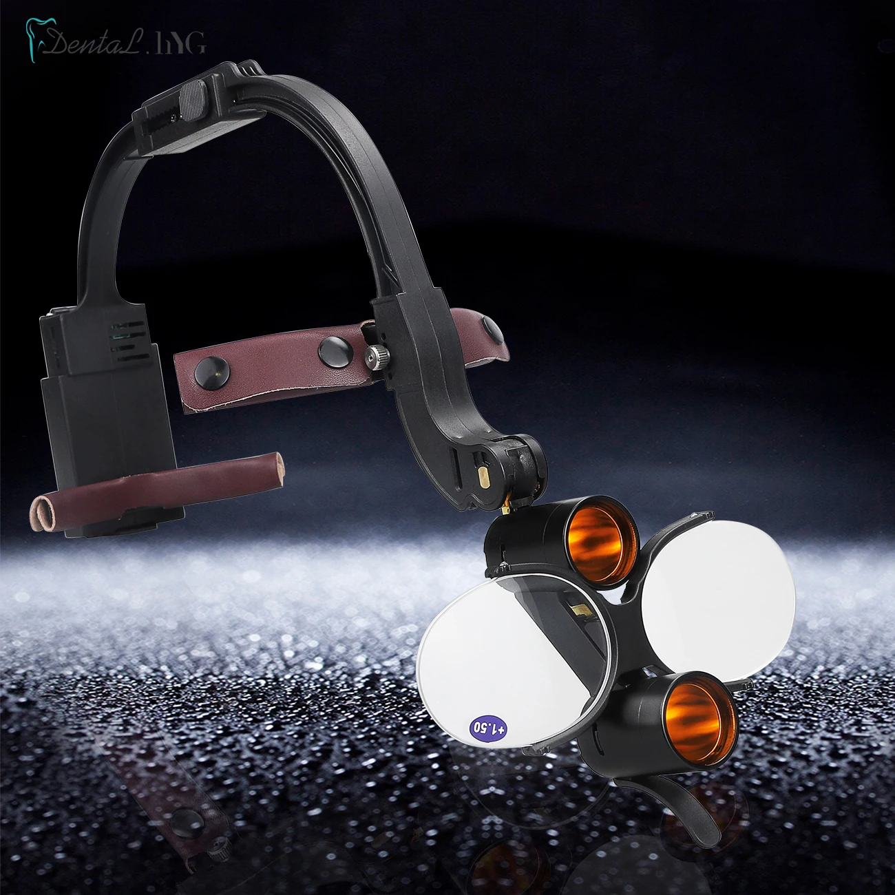 Dental LED Headlight Binocular Loupes 2.5X/3.5X Headband Ajustable 5W