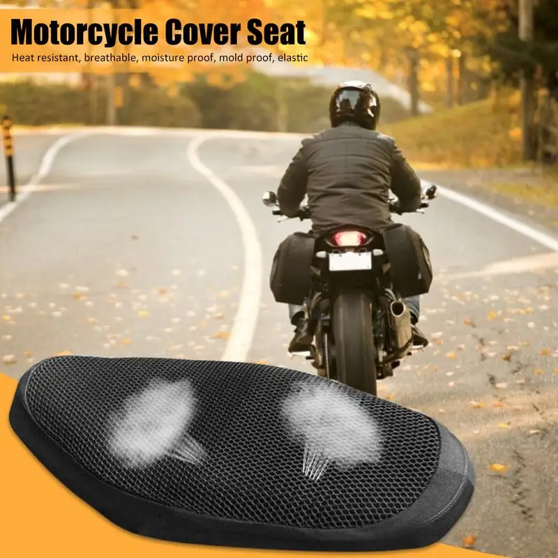 

Motorcycle Seat Cushion Cover M/L/XL/XXL Net 3D Mesh Protector Insulation Cushion Cover Electric Bike Universal