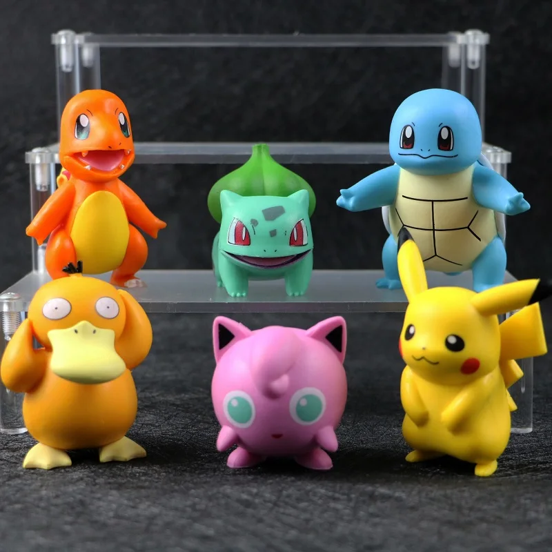 Boneco pokemon charmander pikachu colecionáveis brinquedos