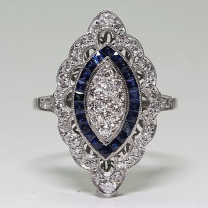 Milangirl Rings for Women Wedding Engagement Ring Silver Color Rhinestone Zirconia Crystal Ring Bague Femme Luxury Jewelry crystal rings,engagement rings,stone rings,fashion rings,fashion ring,wedding rings,finger rings